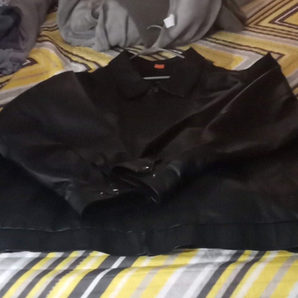 Men Brown leather jacket